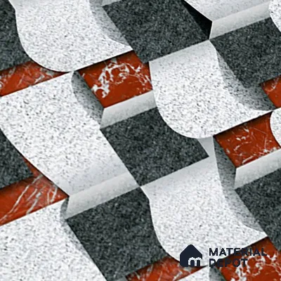 Patterned Look Wall Tile TL 08878 | Glossy Finish 18 x 12 inch Ceramic Tile - 7 mm | Suitable For Kitchen & Bathroom