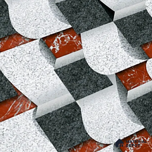 Patterned Look Wall Tile TL 08878 | Glossy Finish 18 x 12 inch Ceramic Tile - 7 mm | Suitable For Kitchen & Bathroom