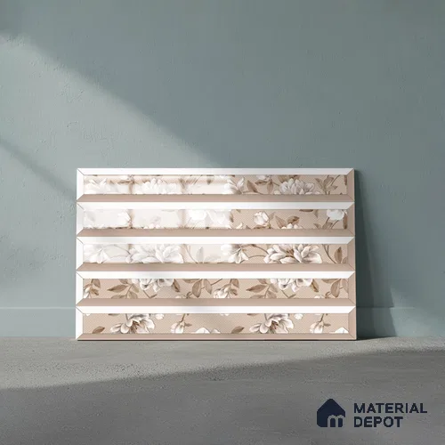 Faux Subway Look Wall Tile TL 08855 B | Glossy Finish 18 x 12 inch Ceramic Tile - 7 mm | Suitable For Kitchen & Bathroom