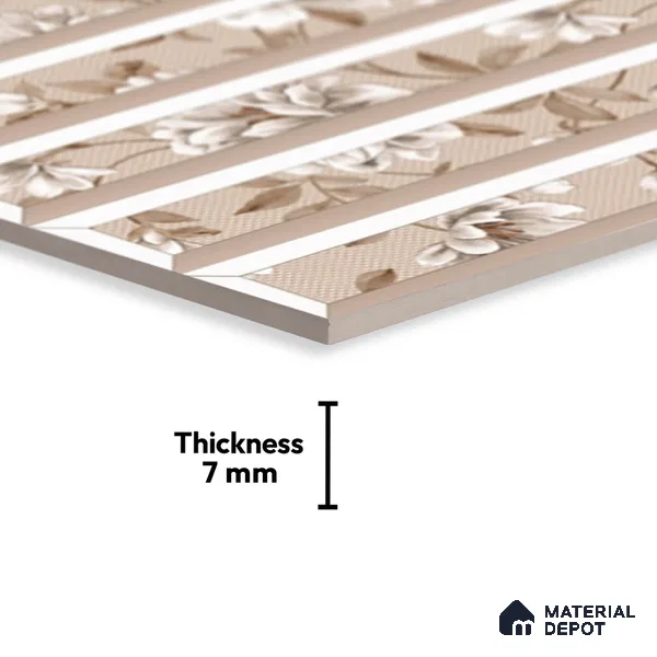 Faux Subway Look Wall Tile TL 08855 B | Glossy Finish 18 x 12 inch Ceramic Tile - 7 mm | Suitable For Kitchen & Bathroom
