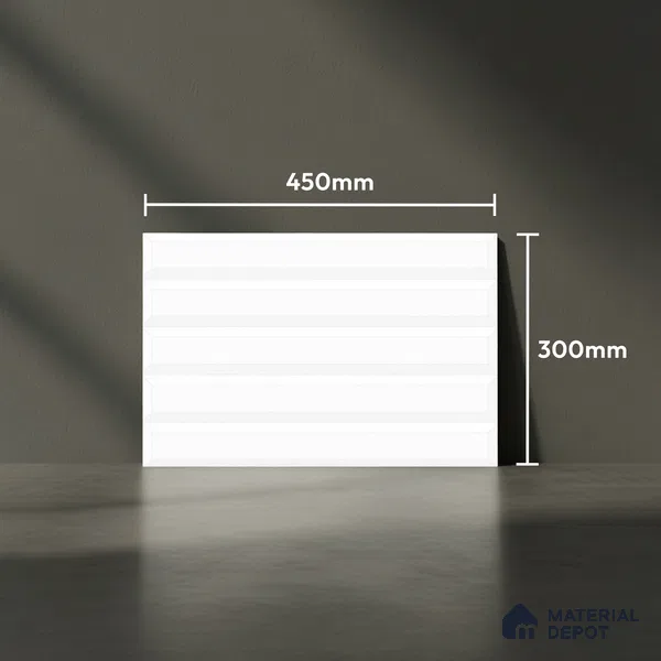 Faux Subway Look Wall Tile TL 08855 D | Glossy Finish 18 x 12 inch Ceramic Tile - 7 mm | Suitable For Kitchen & Bathroom