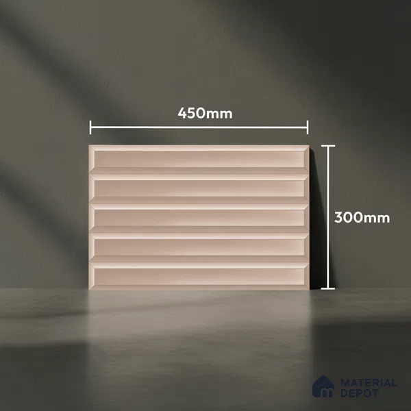 Faux Subway Look Wall Tile TL 08855 | Glossy Finish 18 x 12 inch Ceramic Tile - 7 mm | Suitable For Kitchen & Bathroom