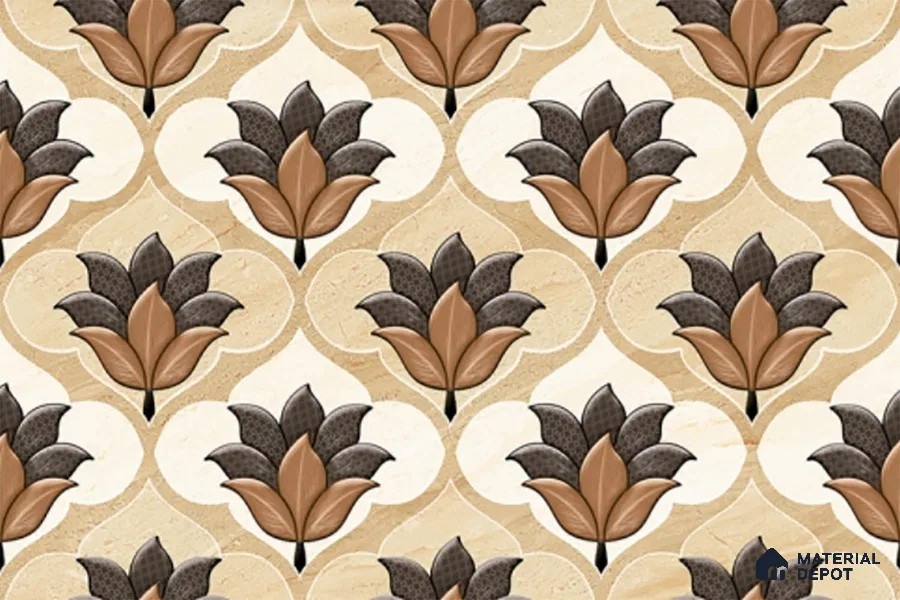Highlighter Look Wall Tile TL 08854 B | Glossy Finish 18 x 12 inch Ceramic Tile - 7 mm | Suitable For Kitchen & Bathroom
