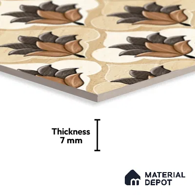 Highlighter Look Wall Tile TL 08854 B | Glossy Finish 18 x 12 inch Ceramic Tile - 7 mm | Suitable For Kitchen & Bathroom