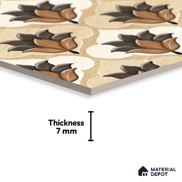 Highlighter Look Wall Tile TL 08854 B | Glossy Finish 18 x 12 inch Ceramic Tile - 7 mm | Suitable For Kitchen & Bathroom