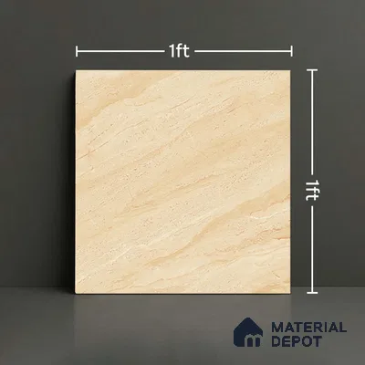 Stone Look Floor Tile TL 08854 D | Matte Finish 12 x 12 inch Ceramic Tile - 7 mm | Suitable For Kitchen, Bathroom, Bedroom & Office