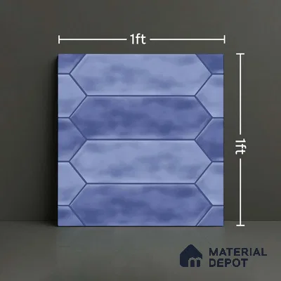Faux Subway Matching Floor Tile TL 08846 D | Matte Finish 12 x 12 inch Ceramic Anti Skid Tile - 7 mm | Suitable For Kitchen, Bathroom | Please Expect a Slight Variation of Pattern