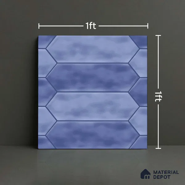 Faux Subway Matching Floor Tile TL 08846 D | Matte Finish 12 x 12 inch Ceramic Anti Skid Tile - 7 mm | Suitable For Kitchen, Bathroom | Please Expect a Slight Variation of Pattern