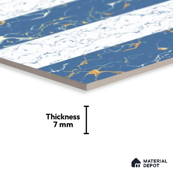 Highlighter Look Wall Tile TL 08857 B | Glossy Finish 18 x 12 inch Ceramic Tile - 7 mm | Suitable For Kitchen & Bathroom