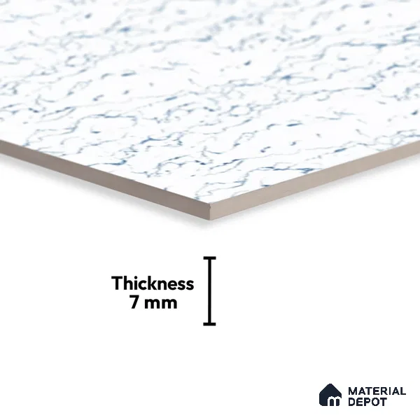 Marble Look Wall Tile TL 08857 C | Glossy Finish 18 x 12 inch Ceramic Tile - 7 mm | Suitable For Kitchen & Bathroom