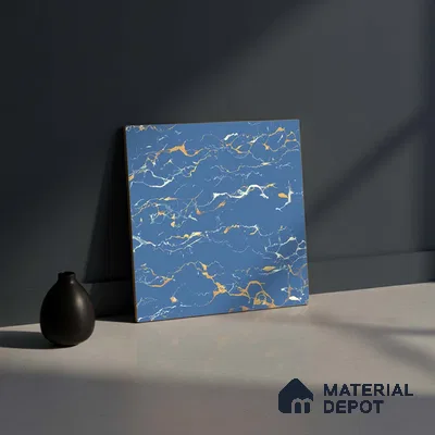 Marble Look Floor Tile TL 08857 D | Matte Finish 12 x 12 inch Ceramic Tile - 7 mm | Suitable For Kitchen, Bathroom, Bedroom & Office