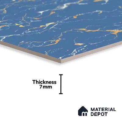 Marble Look Floor Tile TL 08857 D | Matte Finish 12 x 12 inch Ceramic Tile - 7 mm | Suitable For Kitchen, Bathroom, Bedroom & Office