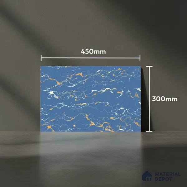Marble Look Wall Tile TL 08857 | Glossy Finish 18 x 12 inch Ceramic Tile - 7 mm | Suitable For Kitchen & Bathroom