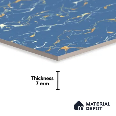 Marble Look Wall Tile TL 08857 | Glossy Finish 18 x 12 inch Ceramic Tile - 7 mm | Suitable For Kitchen & Bathroom