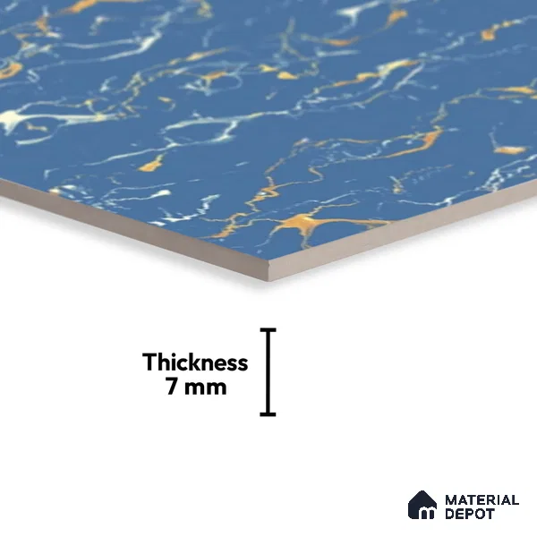 Marble Look Wall Tile TL 08857 | Glossy Finish 18 x 12 inch Ceramic Tile - 7 mm | Suitable For Kitchen & Bathroom