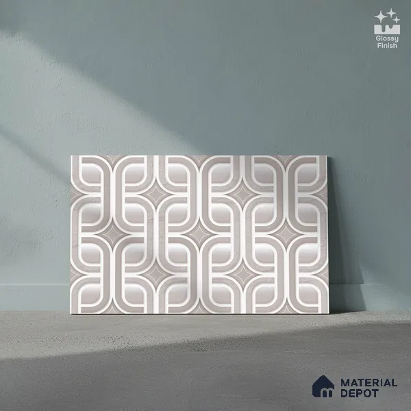 Highlighter Look Wall Tile TL 08845 B | Glossy Finish 18 x 12 inch Ceramic Tile - 7 mm | Suitable For Kitchen & Bathroom