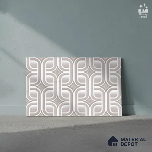 Highlighter Look Wall Tile TL 08845 B | Glossy Finish 18 x 12 inch Ceramic Tile - 7 mm | Suitable For Kitchen & Bathroom