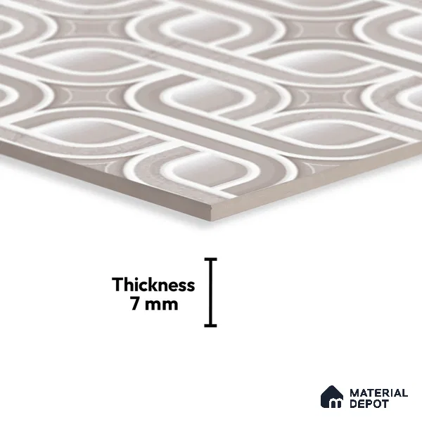 Highlighter Look Wall Tile TL 08845 B | Glossy Finish 18 x 12 inch Ceramic Tile - 7 mm | Suitable For Kitchen & Bathroom