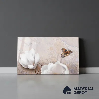 Floral Wall Tile TL 08859 B | Glossy Finish 18 x 12 inch Ceramic Tile - 7 mm | Suitable For Kitchen & Bathroom