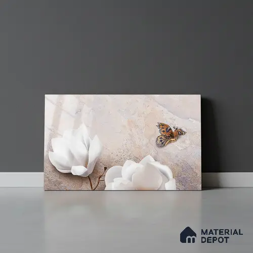 Floral Wall Tile TL 08859 B | Glossy Finish 18 x 12 inch Ceramic Tile - 7 mm | Suitable For Kitchen & Bathroom