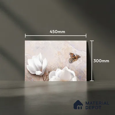 Floral Wall Tile TL 08859 B | Glossy Finish 18 x 12 inch Ceramic Tile - 7 mm | Suitable For Kitchen & Bathroom