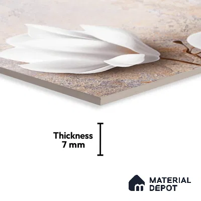Floral Wall Tile TL 08859 B | Glossy Finish 18 x 12 inch Ceramic Tile - 7 mm | Suitable For Kitchen & Bathroom