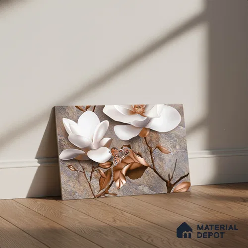 Floral Wall Tile TL 08859 C | Glossy Finish 18 x 12 inch Ceramic Tile - 7 mm | Suitable For Kitchen & Bathroom
