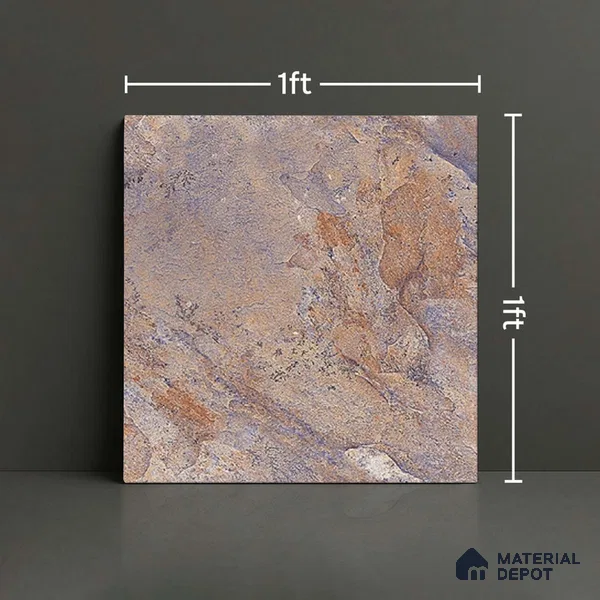 Stone Look Floor Tile TL 08859 E | Matte Finish 12 x 12 inch Ceramic Tile - 7 mm | Suitable For Kitchen, Bathroom, Bedroom & Office