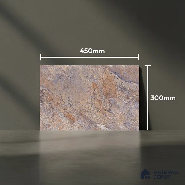 Stone Look Wall Tile TL 08859 | Glossy Finish 18 x 12 inch Ceramic Tile - 7 mm | Suitable For Kitchen & Bathroom