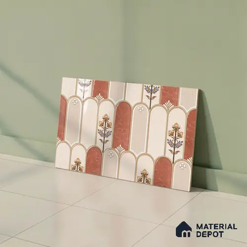 Highlighter Look Wall Tile TL 08851 B | Glossy Finish 18 x 12 inch Ceramic Tile - 7 mm | Suitable For Kitchen & Bathroom