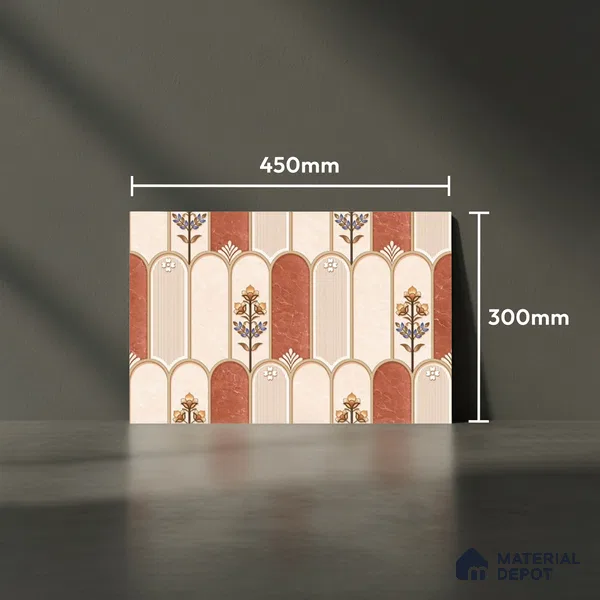 Highlighter Look Wall Tile TL 08851 B | Glossy Finish 18 x 12 inch Ceramic Tile - 7 mm | Suitable For Kitchen & Bathroom