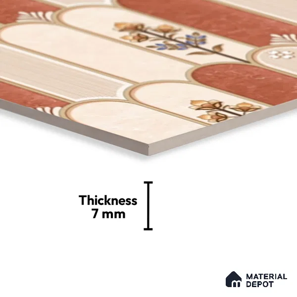 Highlighter Look Wall Tile TL 08851 B | Glossy Finish 18 x 12 inch Ceramic Tile - 7 mm | Suitable For Kitchen & Bathroom