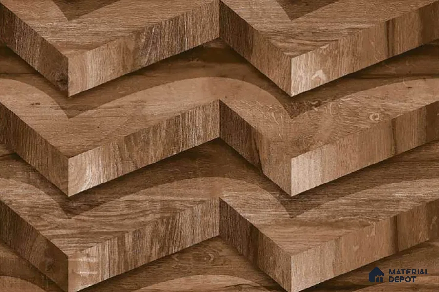 Patterned Look Wall Tile TL 08865 | Glossy Finish 18 x 12 inch Ceramic Tile - 7 mm | Suitable For Kitchen & Bathroom