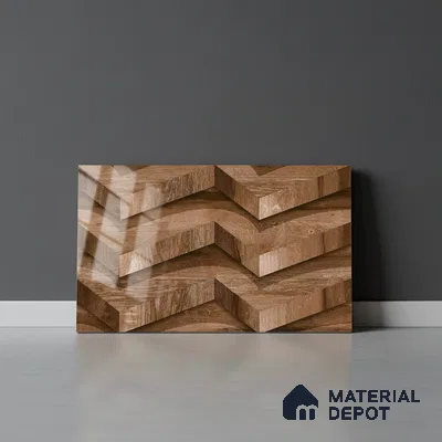 Patterned Look Wall Tile TL 08865 | Glossy Finish 18 x 12 inch Ceramic Tile - 7 mm | Suitable For Kitchen & Bathroom