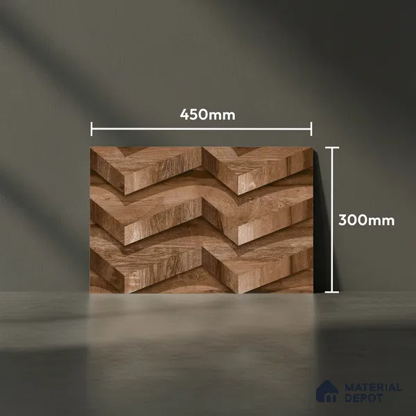Patterned Look Wall Tile TL 08865 | Glossy Finish 18 x 12 inch Ceramic Tile - 7 mm | Suitable For Kitchen & Bathroom