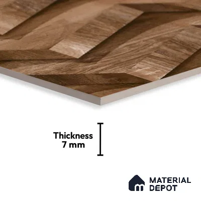 Patterned Look Wall Tile TL 08865 | Glossy Finish 18 x 12 inch Ceramic Tile - 7 mm | Suitable For Kitchen & Bathroom