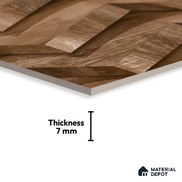 Patterned Look Wall Tile TL 08865 | Glossy Finish 18 x 12 inch Ceramic Tile - 7 mm | Suitable For Kitchen & Bathroom