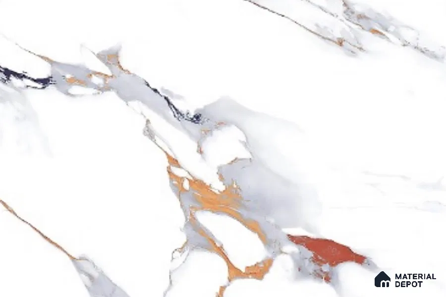 Marble Look Wall Tile TL 08850 B | Glossy Finish 18 x 12 inch Ceramic Tile - 7 mm | Suitable For Kitchen & Bathroom