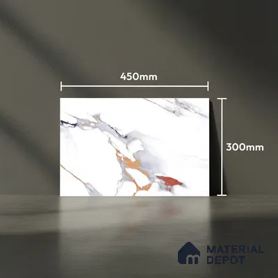 Marble Look Wall Tile TL 08850 B | Glossy Finish 18 x 12 inch Ceramic Tile - 7 mm | Suitable For Kitchen & Bathroom
