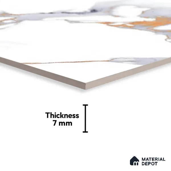 Marble Look Wall Tile TL 08850 B | Glossy Finish 18 x 12 inch Ceramic Tile - 7 mm | Suitable For Kitchen & Bathroom