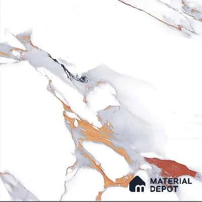 Marble Look Floor Tile TL 08850 C | Matte Finish 12 x 12 inch Ceramic Tile - 7 mm | Suitable For Kitchen, Bathroom, Bedroom & Office
