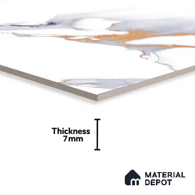 Marble Look Floor Tile TL 08850 C | Matte Finish 12 x 12 inch Ceramic Tile - 7 mm | Suitable For Kitchen, Bathroom, Bedroom & Office