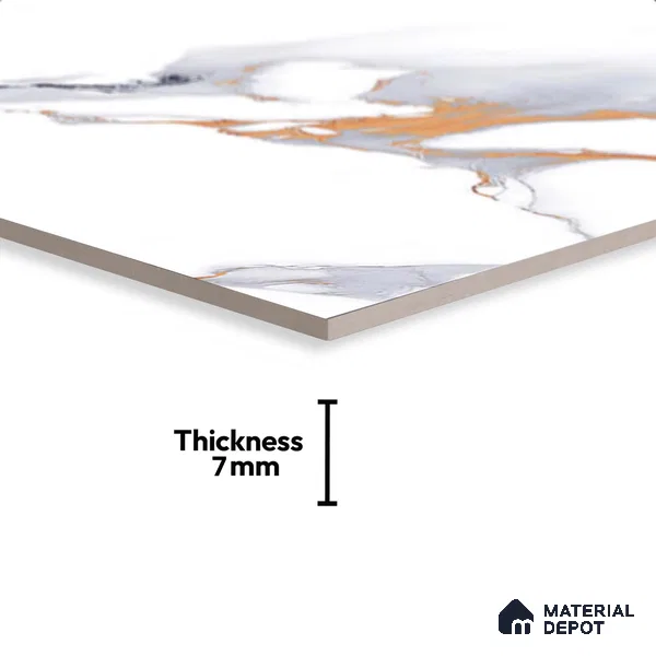 Marble Look Floor Tile TL 08850 C | Matte Finish 12 x 12 inch Ceramic Tile - 7 mm | Suitable For Kitchen, Bathroom, Bedroom & Office
