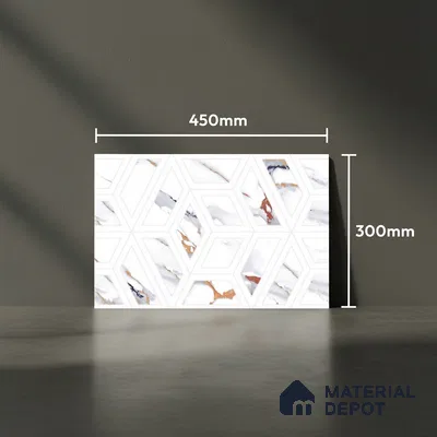 Highlighter Look Wall Tile TL 08850 | Glossy Finish 18 x 12 inch Ceramic Tile - 7 mm | Suitable For Kitchen & Bathroom