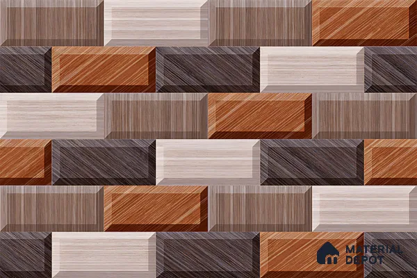 Faux Subway Look Wall Tile TL 08874 | Glossy Finish 18 x 12 inch Ceramic Tile - 7 mm | Suitable For Kitchen & Bathroom