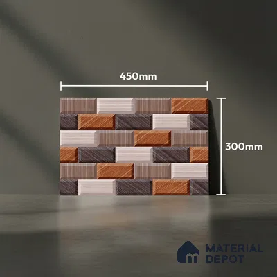 Faux Subway Look Wall Tile TL 08874 | Glossy Finish 18 x 12 inch Ceramic Tile - 7 mm | Suitable For Kitchen & Bathroom