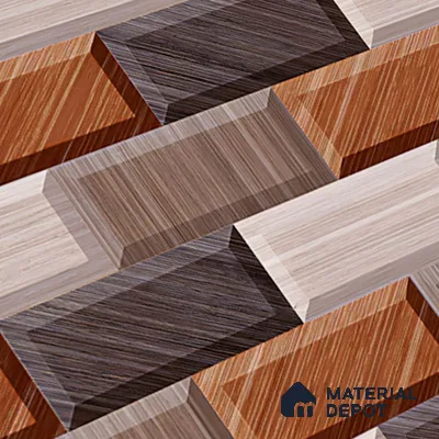 Faux Subway Look Wall Tile TL 08874 | Glossy Finish 18 x 12 inch Ceramic Tile - 7 mm | Suitable For Kitchen & Bathroom