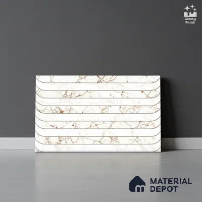 Highlighter Look Wall Tile TL 08844 B | Glossy Finish 18 x 12 inch Ceramic Tile - 7 mm | Suitable For Kitchen & Bathroom