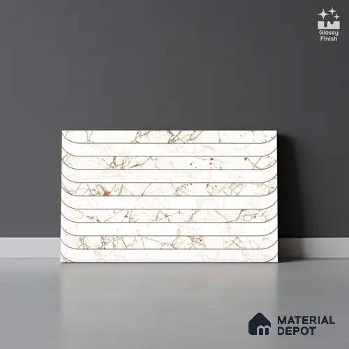 Highlighter Look Wall Tile TL 08844 B | Glossy Finish 18 x 12 inch Ceramic Tile - 7 mm | Suitable For Kitchen & Bathroom