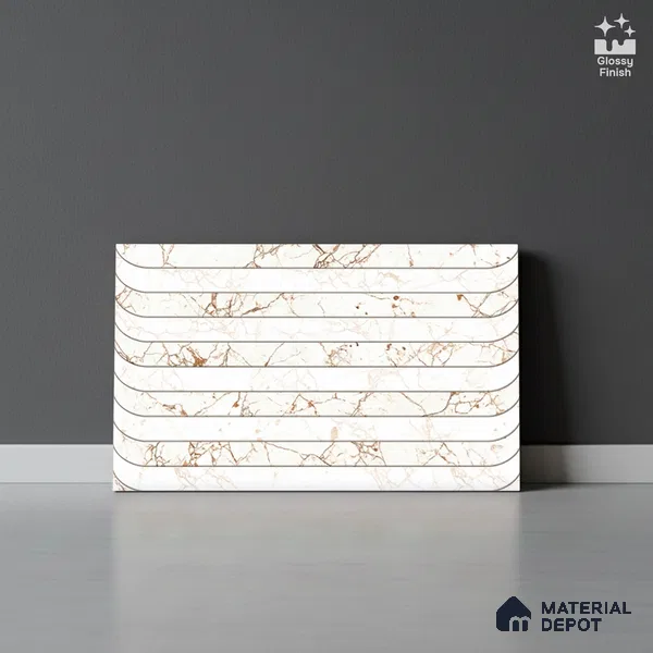 Highlighter Look Wall Tile TL 08844 B | Glossy Finish 18 x 12 inch Ceramic Tile - 7 mm | Suitable For Kitchen & Bathroom